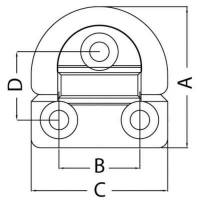 Anelli abbattibili Folding Pad Eyes con anello forgiato HT
