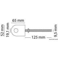 Anello prua/poppa in acciaio inox AISI 316 lucidato a specchio