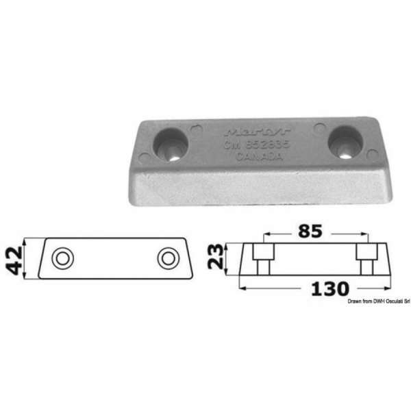Anodo base piede per Duo Prop