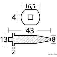 Anodo cilindro per Yamaha 20/30 HP