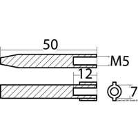 Anodo cilindro per Yamaha 40/200 HP 