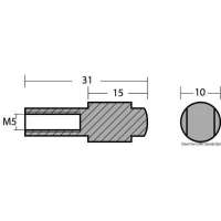 Anodo cilindro per Yamaha 9,9/300 HP
