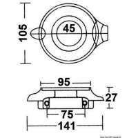 Anodo in due pezzi per sail drive, collare Ø 107 mm