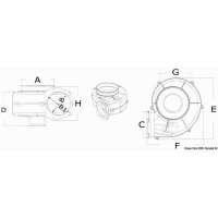Aspiratore centrifugo per fissaggio a parete, omologato RINA