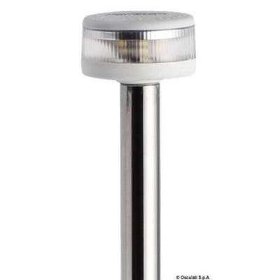 Asta luminosa completa di fanale Evoled 360° - Versione estraibile con basetta in nylon / acciaio inox lucidato
