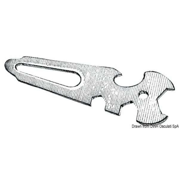 Attrezzo multiuso in acciaio inox AISI 316