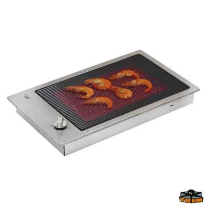 Barbecue elettrico vetroceramico in acciaio inox