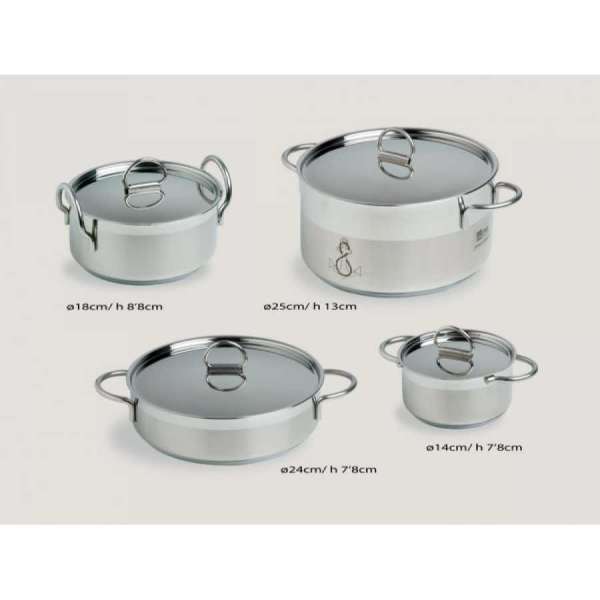 Batteria da cucina impilabile 6 pezzi Marine Business