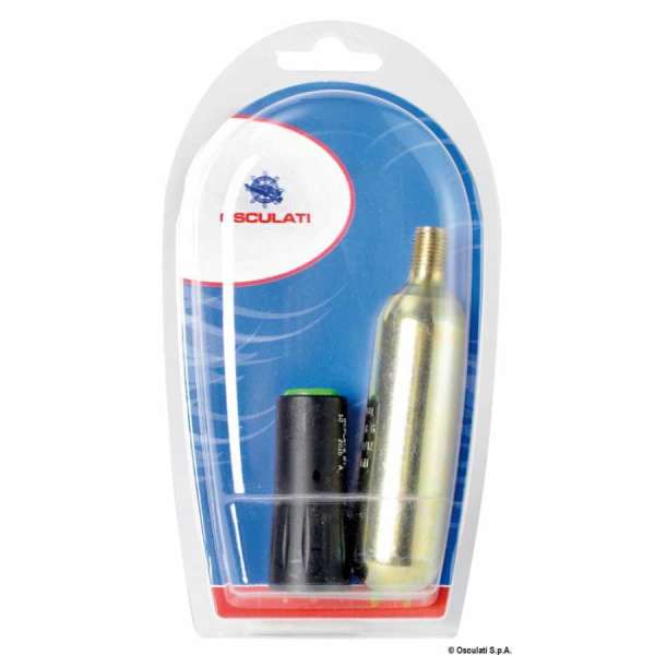 Bombola e kit ricambio valvole universali per giubbotti autogonfiabili