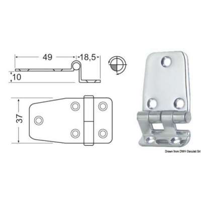 Cerniera a sbalzo 2 mm