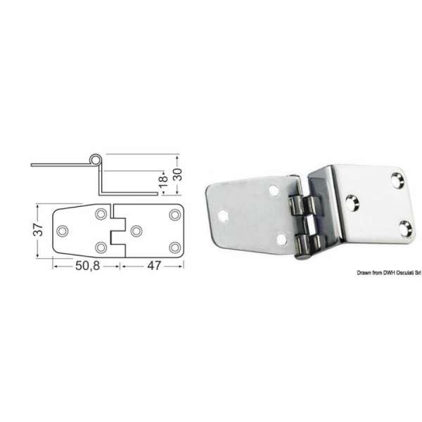 Cerniera a sbalzo 2 mm