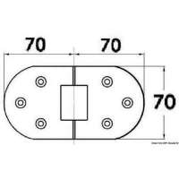 Cerniera di precisione microfuse, rotazione 180°