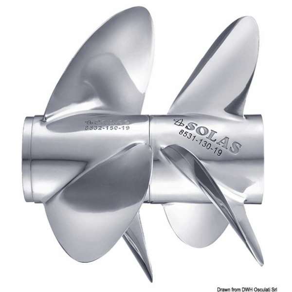 Eliche acciaio inox Solas a 3 pale per DP 280/290 tipo C