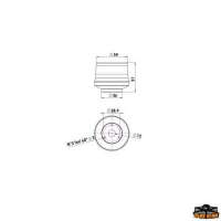 Fanale di fonda fissabile LED Gemini 360 Bianco