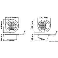 Faro da plancetta in ABS bianco completamente stagno
