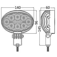Faro LED HD 8x3 W da roll-bar orientabile