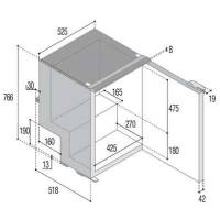 Frigo-freezer a compressore VitriFrigo C115i, unit&agrave; refrigerante interna