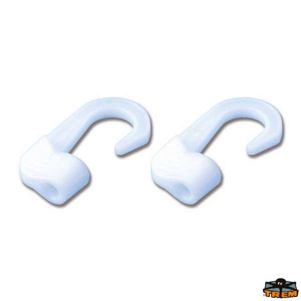 Ganci in nylon a moschettone colore bianco