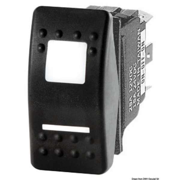 Interruttore a bascula impermeabili IP56 Marina R II doppio LED