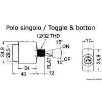 Interruttore AIRPAX / SENSATA a levetta magneto/idraulici con fusibile automatico ricaricabile