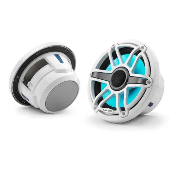JL Audio M6-770X-S-GwGw-i altoparlanti coassiali marini da 7,7 ​​pollici con LED