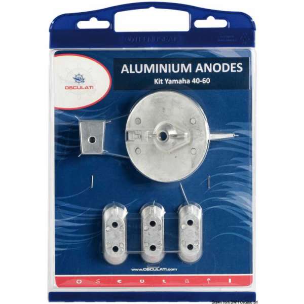 Kit anodi alluminio Yamaha 40/60 HP 4 tempi