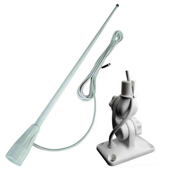 Kit Antenna VHF e base Glomex con passacavo. 