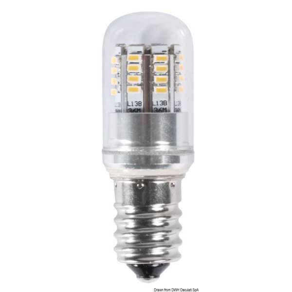 Lampadina a LED SMD zoccolo E14/E27 con copertura vetro dei LED