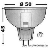 Lampadina alogena con riflettore dicroico base G4