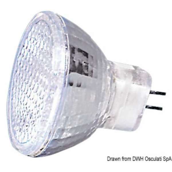 Lampadina alogena con riflettore dicroico base G4