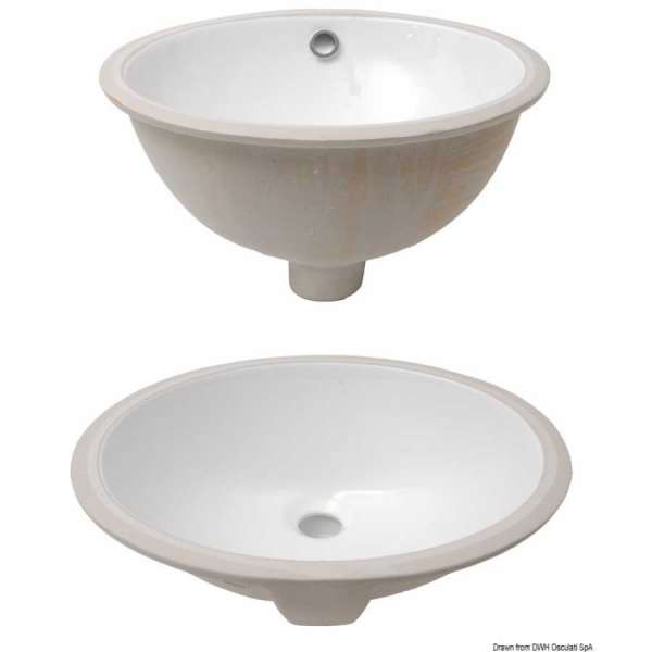 Lavelli ovali in ceramica bianca