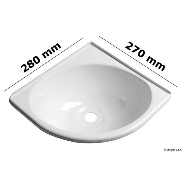Lavello per angolo in ABS