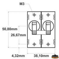 Magneto idraulico Toggle A-Series CA-CC 2 poli Levetta bianca