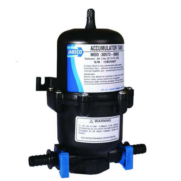 Mini serbatoio d'accumulo pressurrizato da 0.6 litri Jabsco 30573-0003