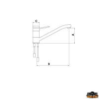 Miscelatore monocomando quadro