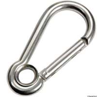 Moschettone in acciaio inox AISI 316 con chiusura senza sporgenza