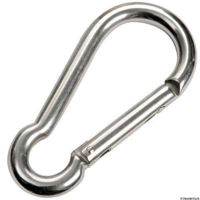 Moschettone in acciaio inox AISI 316 con chiusura senza sporgenza