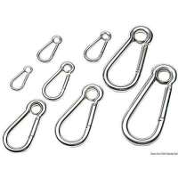 Moschettone in acciaio inox AISI 316 lucidato a specchio