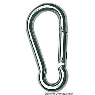 Moschettone in acciaio inox AISI 316 lucidato a specchio