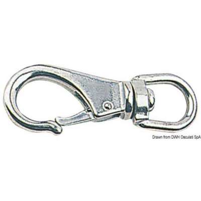 Moschettone in acciaio inox con girella
