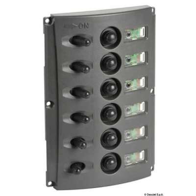 Pannelli elettrici con fusibili automatici e doppio LED