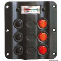 Pannello elettrico Wave Design con interruttori a bascula con LED