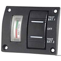 Pannello- test per 2 batterie con interruttore per azionarlo