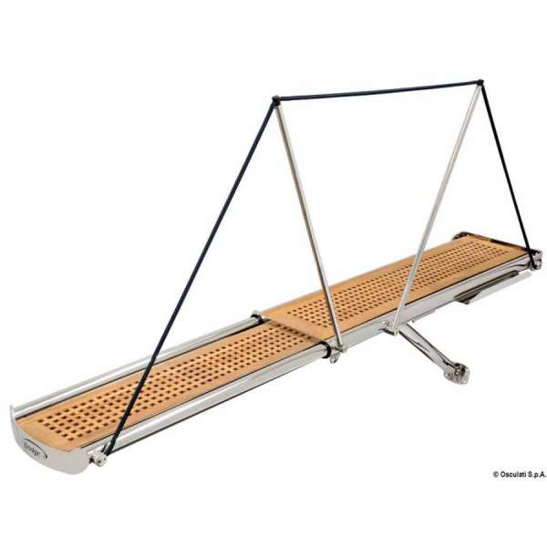 Passerella idraulica telescopica BRIDGE struttura acciaio inox AISI 316 lucidato a specchio