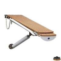 Passerella telescopica  elettrica 12v con pianale in legno
