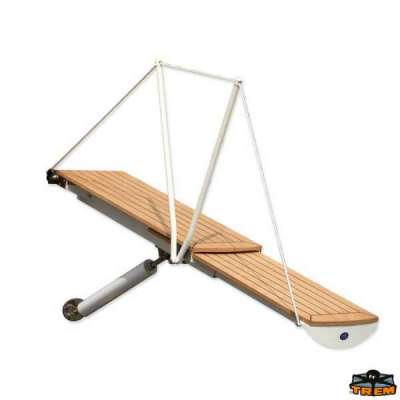 Passerella telescopica  elettrica 12v con pianale in legno