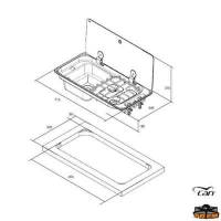 Piano cottura 2 fuochi con coperchio in vetro temperato fum&egrave; intero Can