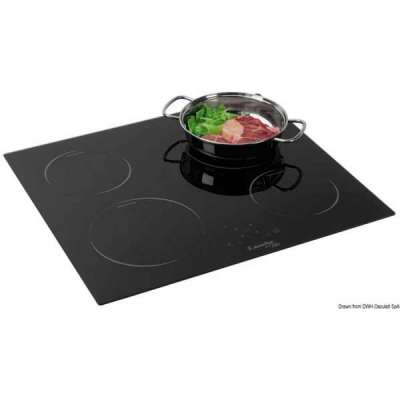 Piano cottura vetroceramica touch control 4 fuochi