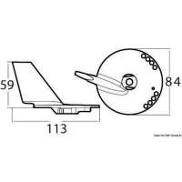 Pinna per motori Suzuki DF60/140 con fori.