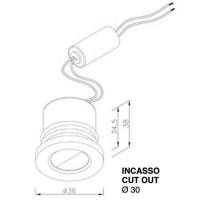 Plafoniera a LED da incasso Aurora Light L4404016